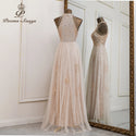 Elegant sequin A-line two layers are style evening dress