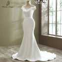 Elegant Sexy Boat Neck  Mermaid Wedding Dress