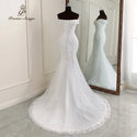 Elegant boat neck style  wedding dresses for women