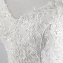 New style boat neck beautiful lace wedding dress