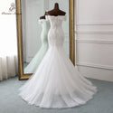 New style Boat Neck beautiful sequined wedding dress