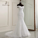 Elegant boat neck style  wedding dresses for women