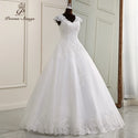 Elegant Appliques V-neck Sleeveless Wedding Dress