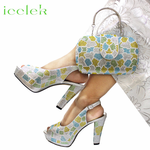 New Arrival Peep Toe Women's Shoes & Bag Set