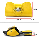 Latest Italian Design Casual Ladies Slippers and bag set