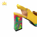 High-quality shoes and Bag Set in Yellow