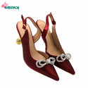 High-Quality Ladies Sandal Shoes Matching Bag Set