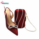 High-Quality Ladies Sandal Shoes Matching Bag Set