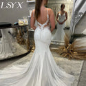 V-Neck Sleeveless Chiffon Mermaid Wedding Dress