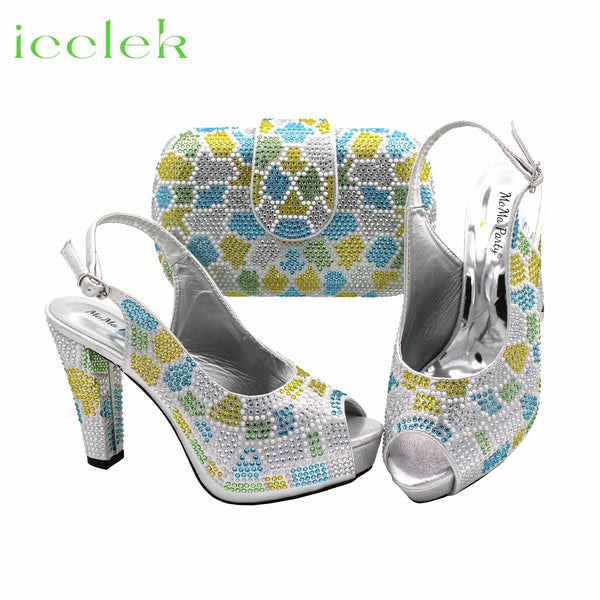 New Arrival Peep Toe Women's Shoes & Bag Set