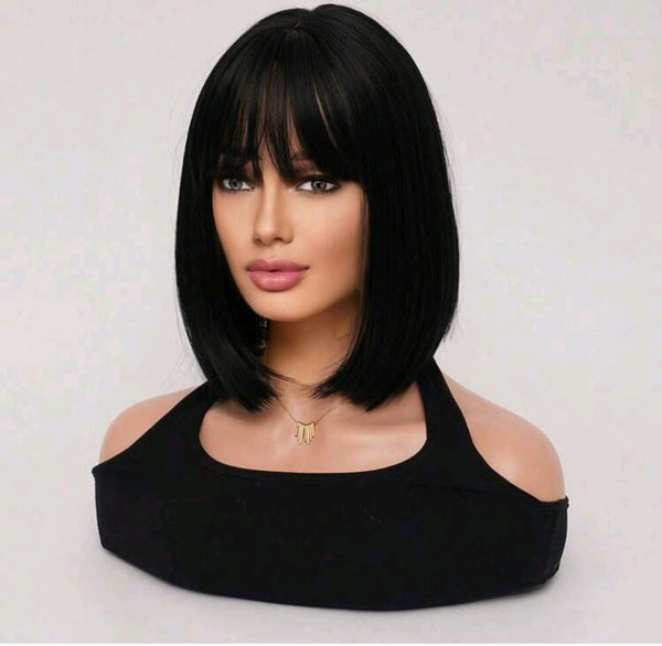 LydiaMFashions Black Short Hair Bob Wig