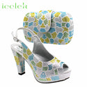 New Arrival Peep Toe Women's Shoes & Bag Set