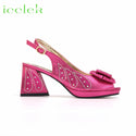 New Design Women's Shoes and Bag Set Peep Toe