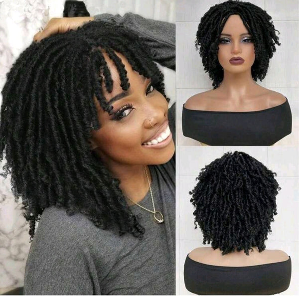 LydiaMFashions Short Dreadlock Wig Crochet Twist Curly Hair