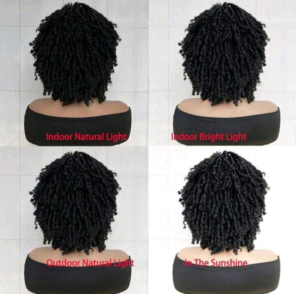 LydiaMFashions Short Dreadlock Twist Curly Hair Wig