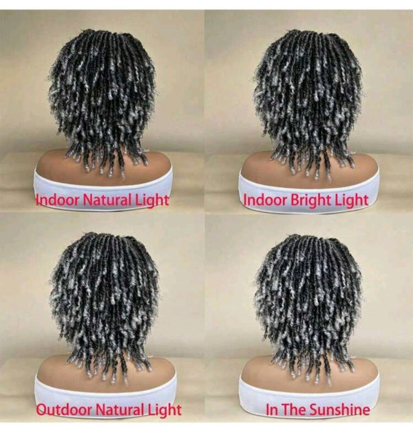 LydiaMFashions Short Dreadlock Wig Crochet Twist Curly Hair