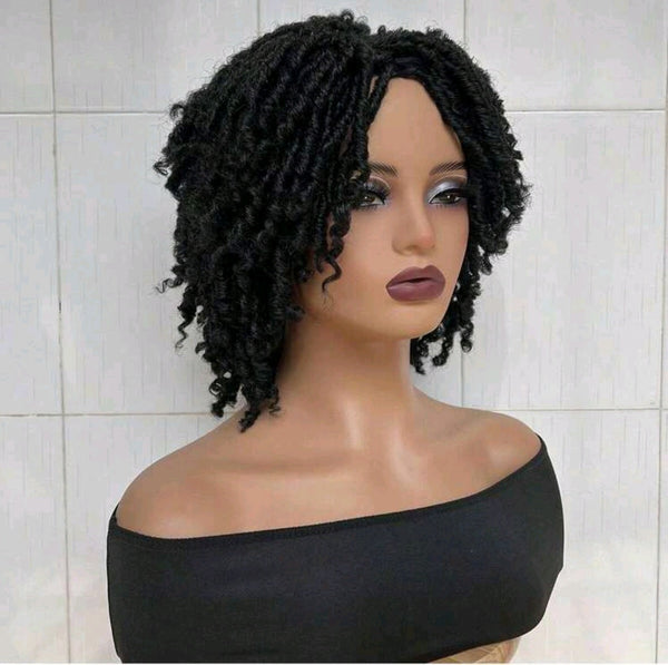 LydiaMFashions Short Dreadlock Twist Curly Hair Wig