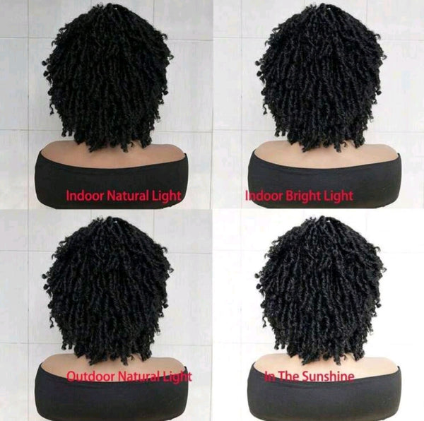 LydiaMFashions Short Dreadlock Wig Crochet Twist Curly Hair