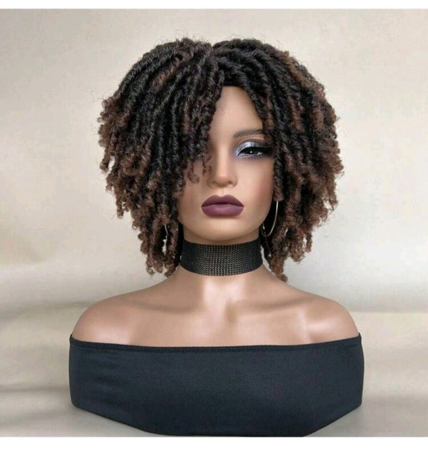 LydiaMFashions Short Dreadlock Twist Curly Hair Wig