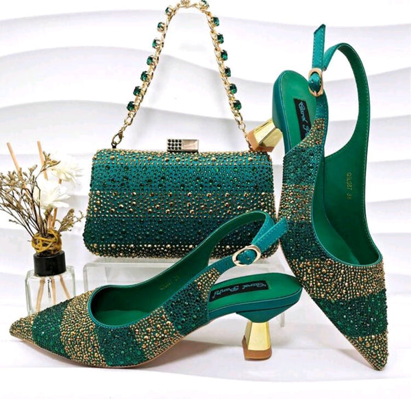 New Sale Italian Design Shoes With Matching Set- ED108