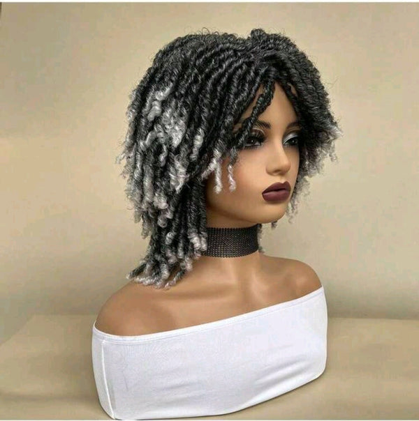 LydiaMFashions Short Dreadlock Twist Curly Hair Wig