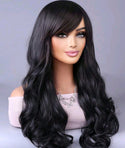 LydiaMFashions Wavy Curly Gradient Hair Wig Black