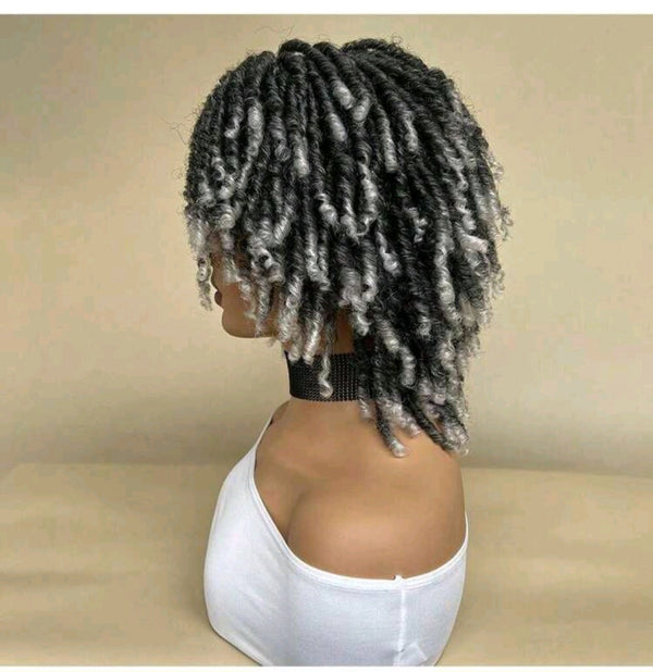 LydiaMFashions Short Dreadlock Twist Curly Hair Wig