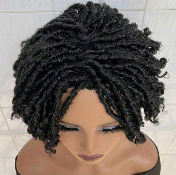 LydiaMFashions Short Dreadlock Wig Crochet Twist Curly Hair