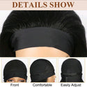 LydiaMFashions Kinky Straight Headband Wig for Women