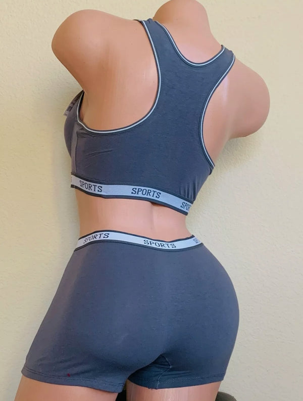 Sexy SPORTS Bras BOYSHORTS set - EdleessFashion