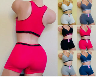 Sexy SPORTS Bras BOYSHORTS set - EdleessFashion