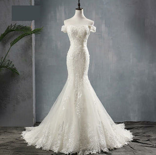 Sexy Mermaid Wedding Dress Lace with Sweep Train  | EdleessFashion