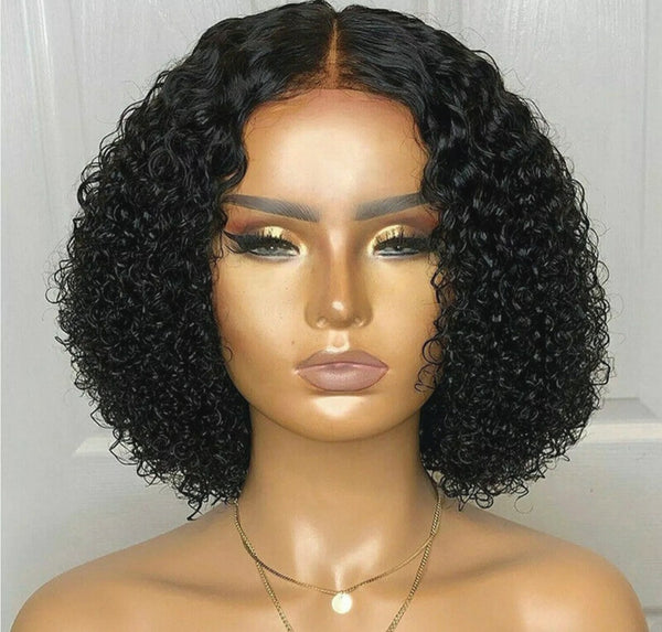 Women's Short Curly Dark Wavy Hair