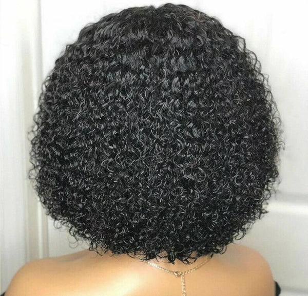 New Women's Short Curly Dark Wavy Hair