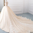 New Luxury High Neck Ball Gown Wedding Dress | EdleessFashion