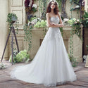 Elegant Sweetheart Wedding Dress with Brush Train | EdleessFashion