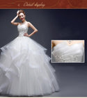 Sexy Strapless Wedding Dress Off White Floor Length Ball Gown | EdleessFashion