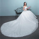 Wedding Dress Sexy Strapless Applique with Train | EdleessFashion