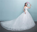 Wedding Dress Sexy Strapless Applique with Train | EdleessFashion