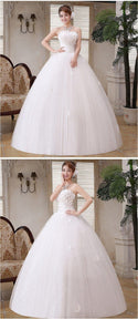 Wedding Dress Sexy Strapless Applique with Train | EdleessFashion