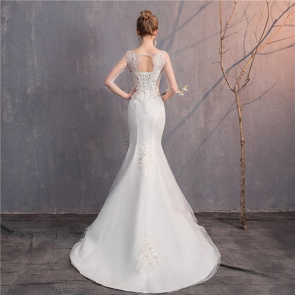 Elegant beautiful Mermaid Lace wedding dress | EdleessFashion