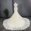 Luxury Tulle Mermaid Wedding Dresses with Court Train | EdleessFashion