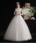 Beautiful Style High Neck Wedding Dress Ball Gown | EdleessFashion