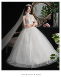 Beautiful Style High Neck Wedding Dress Ball Gown | EdleessFashion