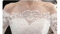 Elegant Half Sleeve Lace Luxury Wedding Dress | EdleessFashion