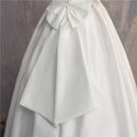 Sexy Strapless Simple Satin Wedding Dress A-line Lace Up Princess Wedding Gown - EdleessFashion