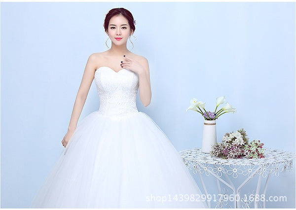 Wedding Dresses Luxury Lace White Ball Gown - EdleessFashion