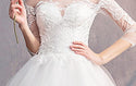 Elegant Wedding Dresses Ball Gown O-Neck Lace Up 3/4 Sleeve | EdleessFashion