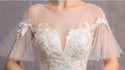 Elegant Lace Wedding Dresses O-Neck Short Sleeve Ball Gown | EdleessFashion