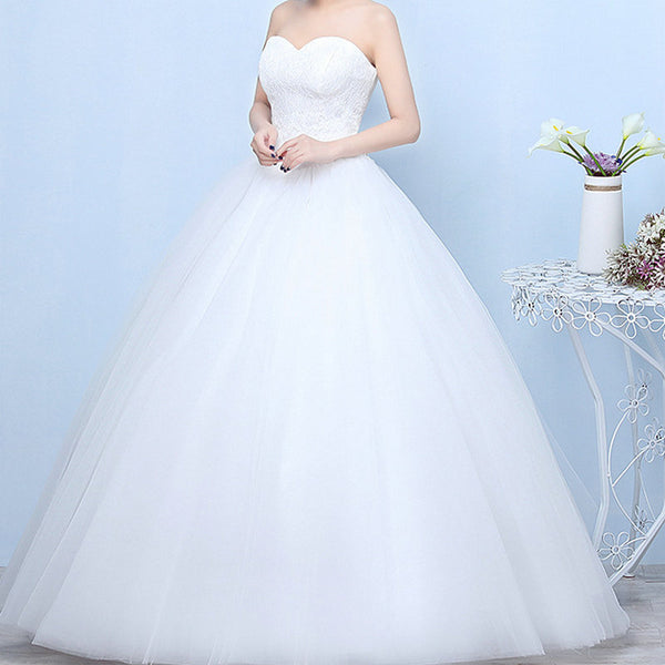 Wedding Dresses Luxury Lace White Ball Gown - EdleessFashion